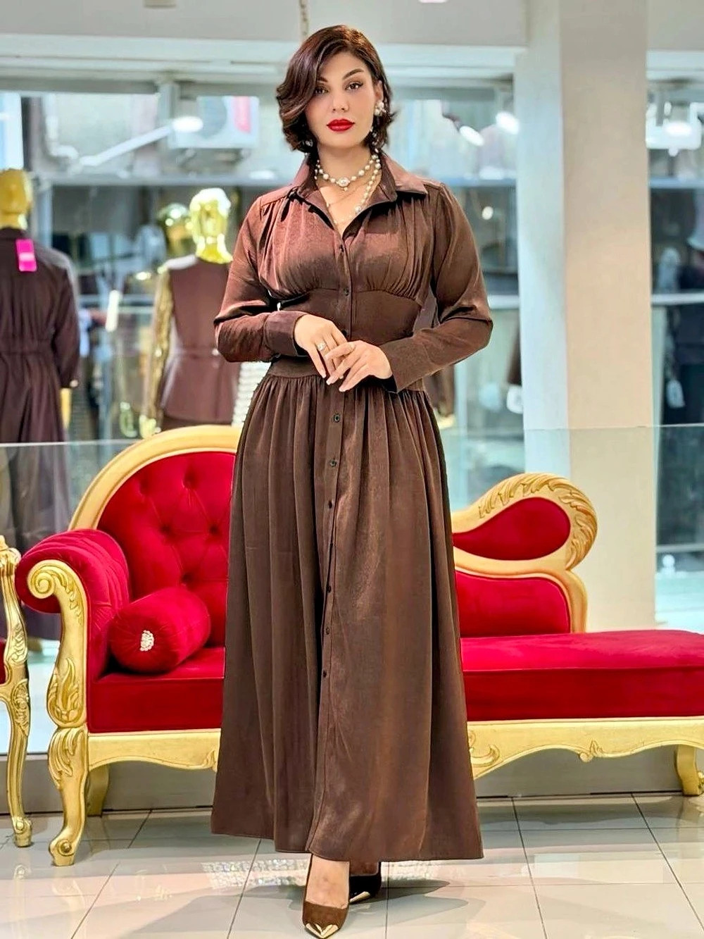 Brown Maxi Dress New
